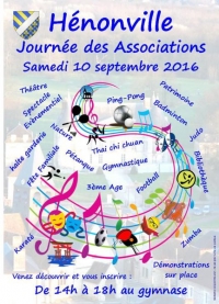 Samedi 10 sept: Forum des Associations à HENONVILLE (60) Samedi 10 sept: Forum des Associations à HENONVILLE (60)
