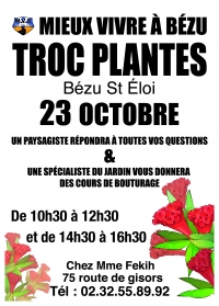 TROC de Plantes à Bezu st Eloi (27) le Dimanche 23 octobre à 10H30